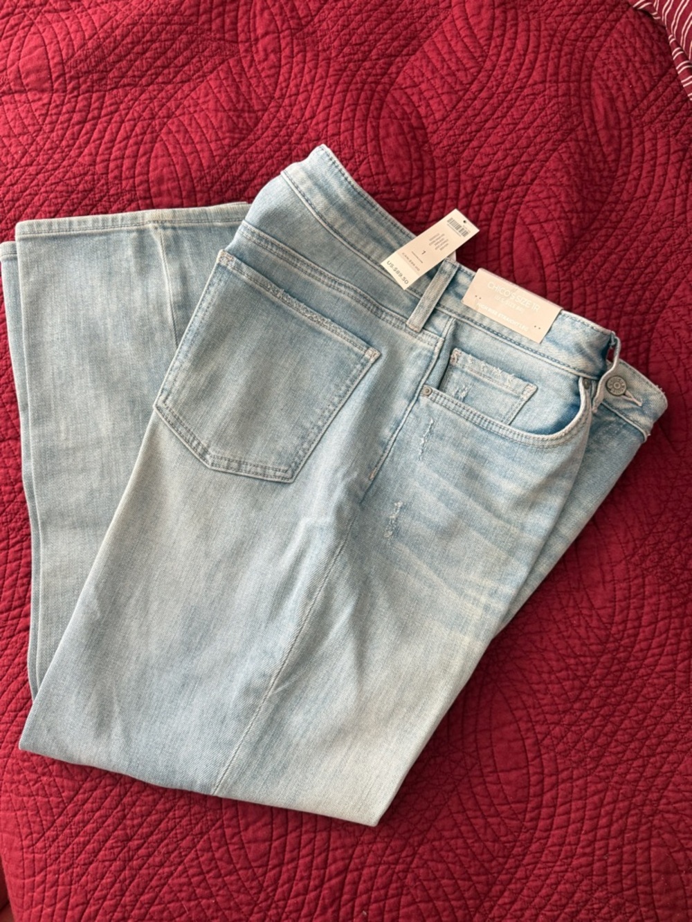 NWT, Chico's Light Blue High-Rise Straight Leg Jeans